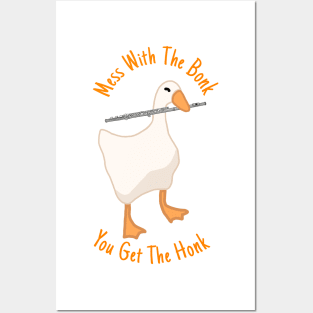 Combative Flute Goose Posters and Art